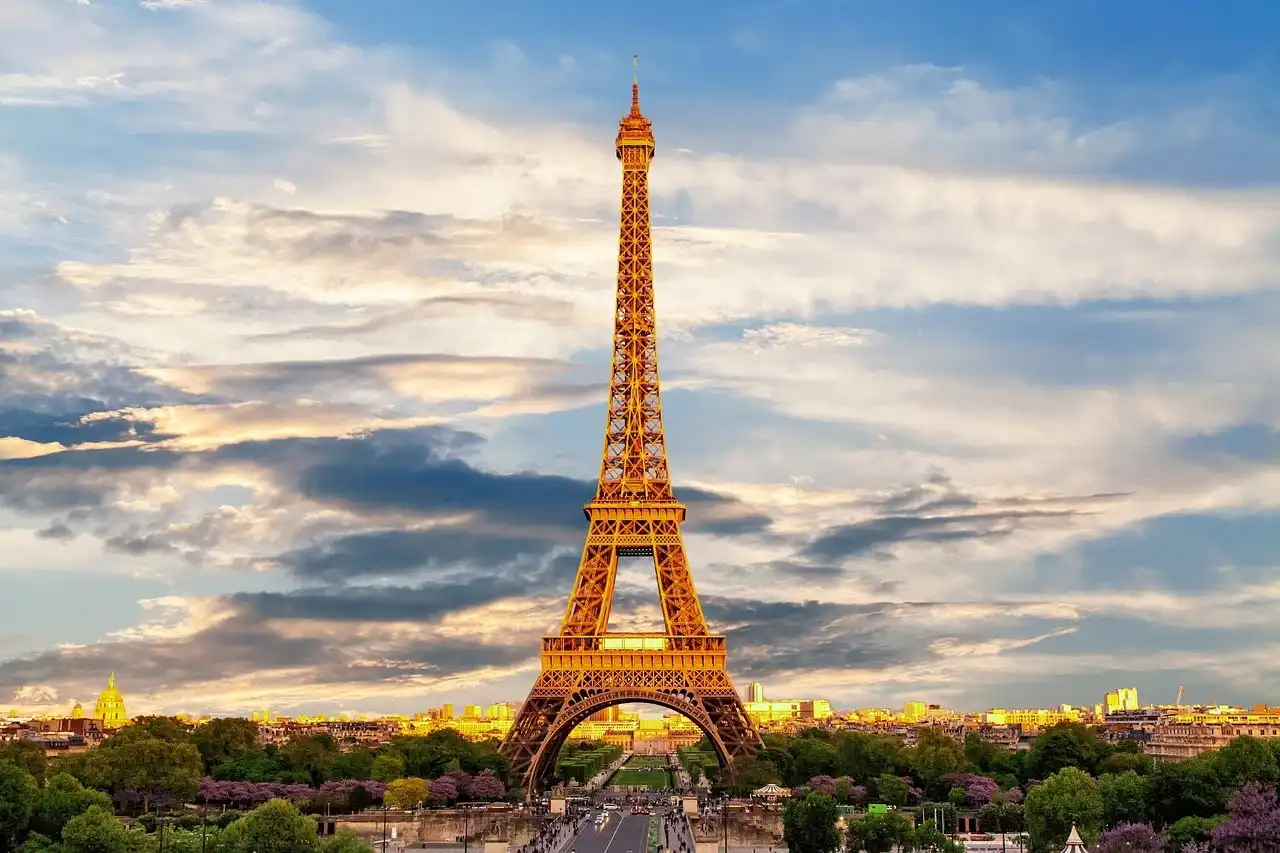 Vue sur la tour Eiffel à Paris